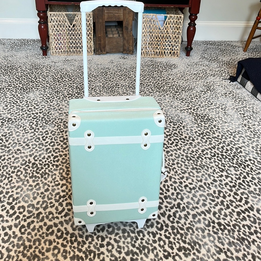 Olli Ella See-Ya Suitcase Mint Green READ DESCRIPTION